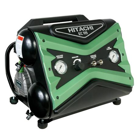 Hitachi EC119SA Portable 4 Gallon Twin Stack Air Compressor CSI Contractors Supply Inc